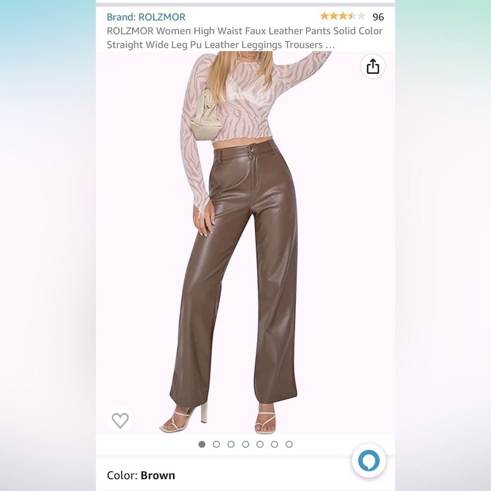 Brown Leather Pants